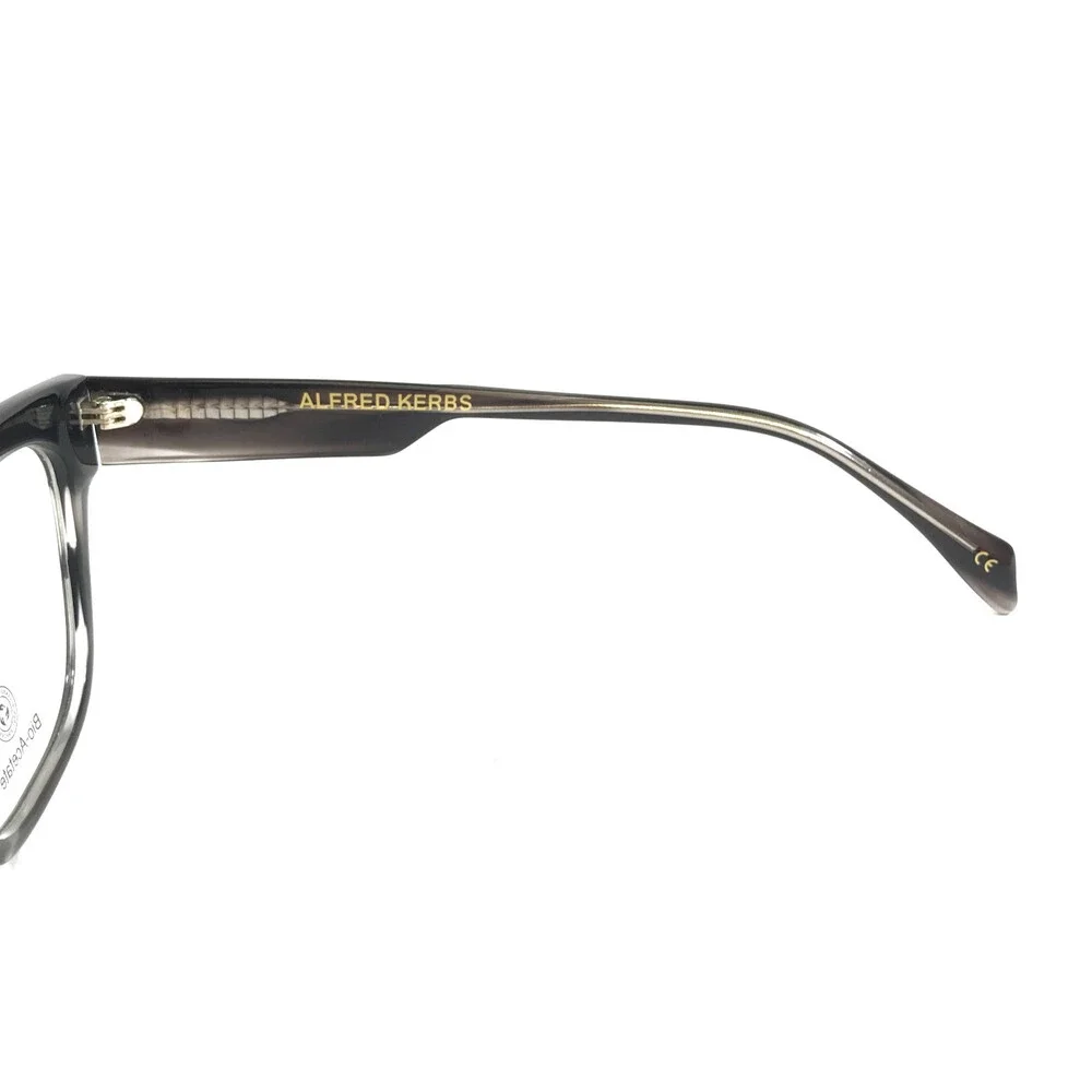 Alfred Kerbs Eyeglasses Frames SANTA SEVERINA BK Black Gray Horn 52-19-140